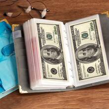 A6 Budget Planner Binder With 25 Envelopes - Solid Hard Cover Square Financial Tracker And Personal Savings Management Income Organizer For Women Wallet Mini Wallet Purse Wallet Card Wallet Wallet