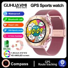GUHUAVMI GUHUAVMI 2025New GPS Outdoor Sports Smart Watch For Men, Built-In GPS Positioning, Compass, Altitude, Barometer, Weather, 100+Sport Modes Smartwatch, 1ATM Waterproof Watch, Wireless Call, Heart Rate Sleep Monitor Fitness Tracker Smartwatch For Women, Mother's Day Gift,Best Gifts