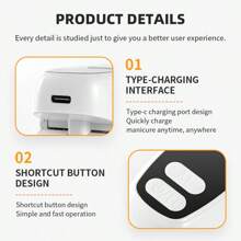 Mini UV LED Nail Lamp With Nail Fungus Cleaning Laser Device For Home Use, Professional Nail Dryer Gel Polish Light, LCD Display