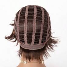 1 pièce Perruque femme européenne et américaine, cheveux courts bouclés, perruque naturelle et volumineuse à boucles micro, perruque synthétique mode pour fête, Halloween, Noël, cosplay, utilisation quotidienne, à la maison ou en sortie
