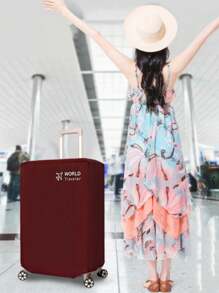 1pc Luggage Cover Box, High Quality Non-Woven Material, Waterproof And Dustproof Design, Travel Luggage Protector, Transparent Dustproof Trolley Protector, Suitable For 20 Inches To 30 Inches Luggage, Luggage Not Included, Suitable For Travel Essentials, Travel Organizer Beach Summer Vacation Back To School