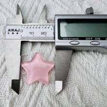 20 piezas/Paquete Decoración plana de resina con estrellas de cinco puntas de color rosa con brillo, materiales DIY para paredes, fundas de teléfono, zapatos, artesanía