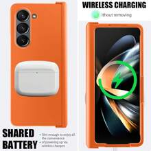 keshengtai 1件裝糖果色轉軸全包覆手機殼，適用於 Galaxy Z Fold 8 Ultra 7 6 5 4 3 5G - 橘色 - 查看 7