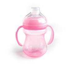 240ml 双手柄防溢硬嘴杯，方便抓握 - （1 包）3.3 盎司（约 94 克） - 婴儿鸭嘴杯，带防尘盖，硅胶吸嘴，适合 6 个月以上的女婴