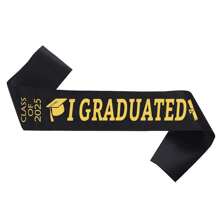 5pcs Class Of Graduation Sash Graduation Ribbons, 2025 Ribbon Graduation Ceremony Accessories, Party Supplies Gifts Birthday