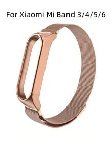 1pc Stainless Steel Strap Compatible With Xiaomi Mi Band 3/4/5/6, Unisex, Classic Minimalist Casual Style - For Mi Band 3/4/5/6 - View 16