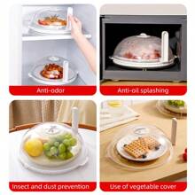1pc Microwave Food Cover, Splatter Screen, Reusable Meal Prep Lid, Kitchen Accessory