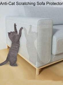 Protector anti arañazos de muebles para gatos, Protector anti arañazos de sofá para gatos, Cinta anti arañazos para gatos, Protector grande de sofá para gatos con adhesivo de un solo lado, Protectores de esquinas de sofá claros para muebles, sofá, puertas y paredes - Multicolor - Ver 1