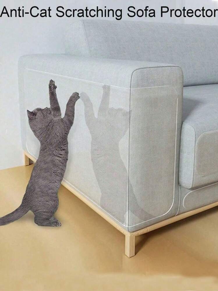 防猫抓家具保护器，防猫抓沙发保护器，防猫抓胶带，大型猫用沙发保护器，单面粘性沙发保护器，透明沙发护角胶带，适用于家具沙发门墙 - 彩色 - 查看 1