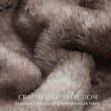 EVERGRACEHOME Ultra Soft Luxury Fluffy Mink Faux Fur Throw Blanket, Thick Warm Fall Winter Blankets Bed, Couch, Cozy Plush Reversible Blanket Chair, Sofa (Dark Brown, 60x80)