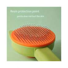 1 件舒适猫咪脱毛刷，带伸缩按钮，宠物美容刷，宠物按摩刷，猫狗脱毛刷，小猫刷毛，狗狗美容，猫狗脱毛 - 彩色 - 查看 6