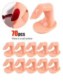 Juego de 10 piezas de dedos de manicura de práctica con uñas postizas para entrenamiento, para arte de uñas acrílicas y de gel, decoración de exhibición de manos para principiantes de arte de uñas y artistas de salón