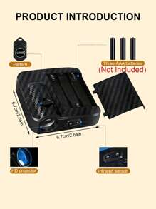 2 piezas de luces de bienvenida inalámbricas con sensor de infrarrojos - Proyector de puerta de fibra de carbono LED con proyección de logotipo - Alimentado por batería, fácil de instalar con cinta adhesiva de doble cara - Universal para todos los modelos de automóviles, luces de cortesía de detección automática de entrada para Toyota, Audi, BMW, Nissan, Peugeot, Renault, Chevrolet, etc.