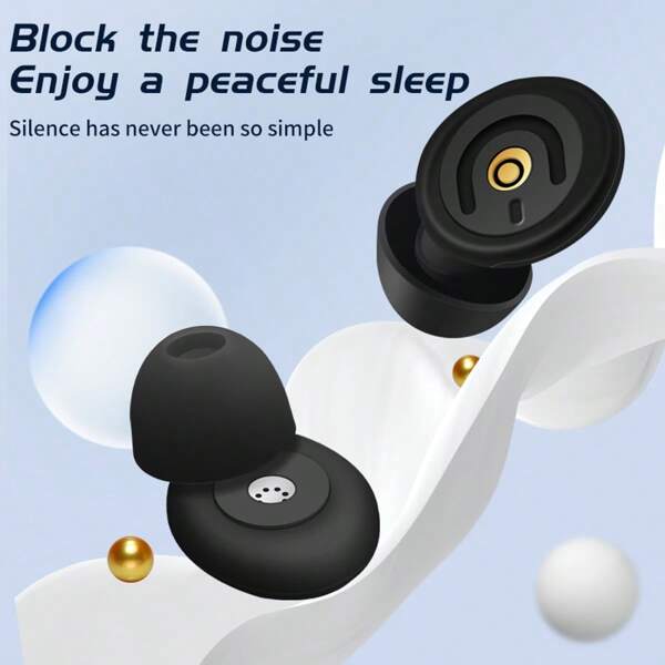 1 par de protetores auriculares de silicone para música, protetores auriculares de silicone com bloqueio de ruído, super auxílio para dormir à prova de som, reutilizáveis, de alta fidelidade e à prova de ruído, adequados para estudantes, dormitórios, redução de ronco