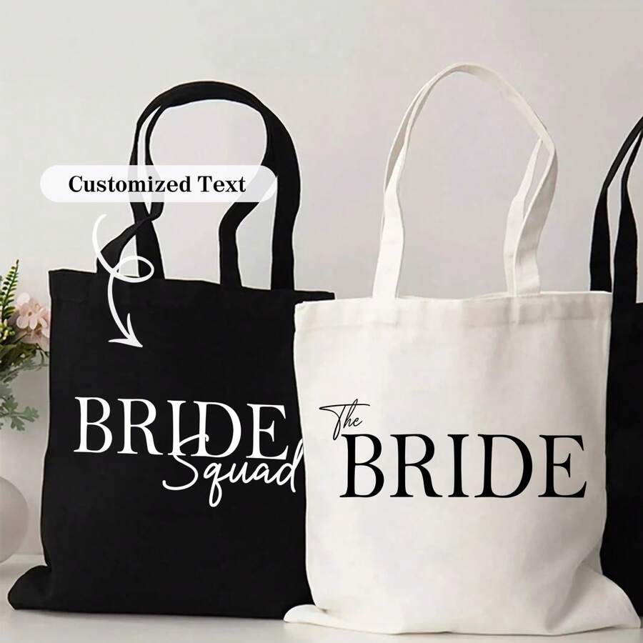 Customized Single Party Tote Bag, Customized Bachelorette Party Group Tote Bag, Wedding Tote Bag Gift, Single Party Gift, Bride Gift - Multicolor - View 1