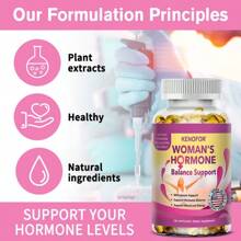 Women's Hormone Balance Support - With Black Cohosh, Mallow, Licorice, Red Clover And More - 120 Softgels - 1瓶 - 查看 7