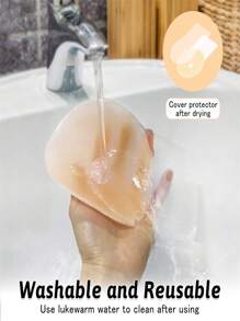 2pcs Silicone Breast Lift Cream 4 Inch Reusable Sticky Bra Pads - Multicolor - View 7