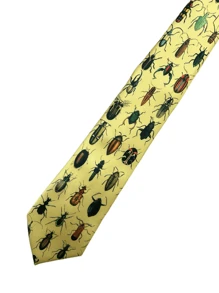 1pc Insect Printed Necktie, Realistic & Clear Pattern, Highly Personalized And FashionableMen Necktie - Multicolor - View 3
