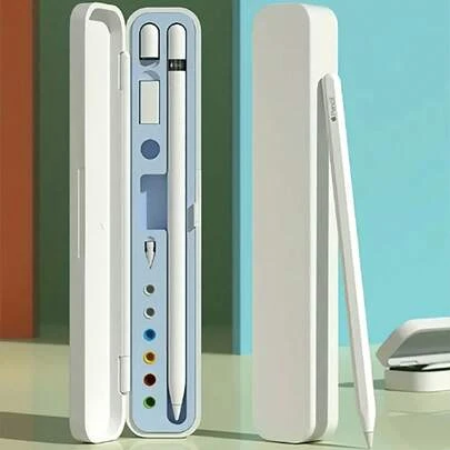 Apple Pencil 收纳盒，兼容 Apple Pencil 第一代/第二代，电容式触控笔笔尖适配器配件支架，时尚且具有保护性，小巧便携，兼容 iPad 平板电脑，（不含铅笔和配件）适合送给母亲、家人、朋友、生日、节日的礼物