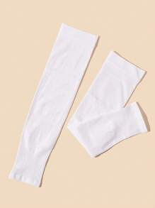 1 Paar unisex UV-Schutz Armstulpen, leichte Eisseide Ärmel Schoner für Outdoor-Radfahren und Sport - Sonnenschutz-Armstulpen - Übersicht 8