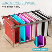 1/3/6 Pcs Extra Capacity Plastic Hanging File Folder, Reinforced Hang Folders Letter Size, Heavy Duty 2 Inch Expansion, Filing Cabinet Folders, For Bulk Files, Medical Charts, Assorted Colors - Sets - View 6