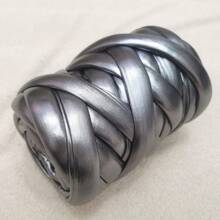 500克1件金属质感纱线，钩针编织纱线，用于钩编包，手提包，篮子，地毯，手工DIY编织包，手工编织线篮子，毛毯，地毯，巨型纱线，发光闪亮颜色仿金属皮革纱线