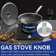 6 Stücke 8mm Herdknöpfe Ersatz, Zinklegierung Kochgeräte Kontrollschalter Metallknöpfe, geeignet für Küchenofen, Gasherd, Mikrowelle (45°-Schalter), einfacher direkter Austausch, ohne Werkzeuge erforderlich