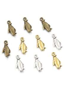 20pcs/Set 2 Color 10*23mm DIY Alloy Accessories, Penguin Charm Pendant, Jewelry Making Materials For Necklace, Bracelet, Bag
