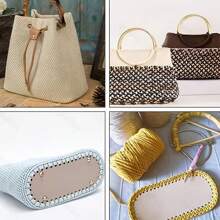 4pcs/Set 45cm Knit Bag Bottom Strap, Handmade Weaving Bag Handle Strap & Zipper Accessory - Multicolor - View 5