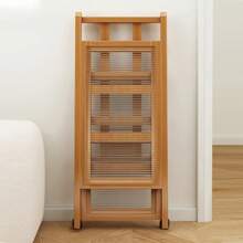 3-Tier Folding Triangle Bookshelf Bracket Shelf Storage Organiser Holder & Pulley - Multicolor - View 4