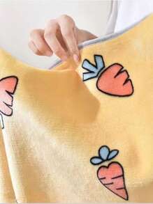 1pc Printed Flannel Soft & Cozy Baby Blanket, Anti-Static Newborn Toddler Nap Plush Throw Wrap - Multicolor - View 5