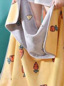 1pc Printed Flannel Soft & Cozy Baby Blanket, Anti-Static Newborn Toddler Nap Plush Throw Wrap - Multicolor - View 10