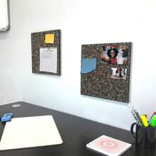 Cuadrados de corcho marrón oscuro de 30,5 x 30,5 x 9,5 mm de grosor, para azulejos de pared, tablero de corcho cuadrado para fijar con alfileres, mini tablero de anuncios para pared (paquete de 16)