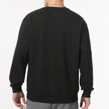 Adidas Men's Sweatshirt Spring New Arrival Sporty Casual Crew Neck Pullover IT3989 - Black - View 7