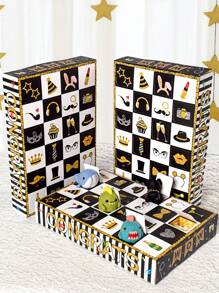 5pcs/1pc Black & Gold Themed Funny Poke Poke Surprise Blind Box, Party Atmosphere Decor 24 Slot Poke Poke Toy Gift Packaging Box, Wedding, Birthday, Anniversary & Holiday 24-Day Countdown Surprise Gift Box, Suitable For Birthday Party, Mother's Day, Summer Wedding, Father's Day, Graduation Season, Retirement Party, Daily & Holiday Party - Black and Gold Theme Hole Music Blind Box - View 13