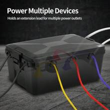 Weatherproof Electric Box For Outdoors 32 X 22 X 13 Cm IP54 Weatherproof Outdoor Outlet Cover Extension Cord Covers Protect Outlet Plug Timer Power Strip Holiday Light - Black - View 6