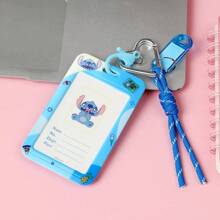 Miniso Disney Stitch Card Holder For ID/Access Card,Campus Card Access Card Public Transportation Card Holder - Badge Protector Case Anti-Lost (1 PC)
