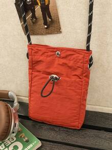 Fashionable Korean/Japanese Ins Style Fresh Minimalist Crossbody Bag, Cute Student Small Square Shoulder Bag, Mini Messenger Bag, Phone Pouch, Canvas Handbag, Holiday Phone Bag - Multicolor - View 6