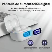 Wireless Bluetooth In-Ear Headphones With Microphones - White - View 3