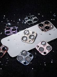 适用于 16 Pro Max 和 16 Pro 的相机镜头保护膜，闪亮金属镜头盖玻璃屏幕保护膜配件，适用于 16 Pro Max - 16 Pro，生日礼物，送给家人和朋友的礼物，闪亮水晶，镜头保护膜，手机配件，防水，防震，防摔，防刮，防指纹，全覆盖 - 黑色 - 查看 7