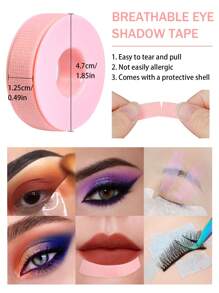 3片/2片/1片眼影胶带，眼影和眼线辅助工具，眼妆定妆贴纸，眼妆保护胶带，专业睫毛胶带，粘性布睫毛胶带，透气微孔布睫毛延长胶带，睫毛提拉胶带，透气低过敏性睫毛隔离眼贴。