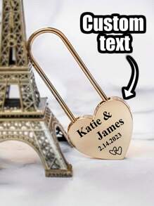 1 pieza, Candado personalizado grabado, un regalo de San Valentín personalizado para él, un candado de amor único, el primer regalo de San Valentín, regalo de San Valentín para el esposo, caja de regalo con candado y llave. Candado de viaje personalizado - Multicolor - Ver 5