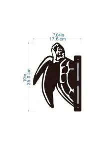 1pc Black Metal Animal Statue Garden Decoration, Personalized Gift For Friends Who Love Decorating Garden, Suitable For Outdoor Use, Brings Vitality To Your Garden