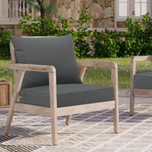 Outdoor Seat Cushion Set Waterproof & Fade-Resistant Patio Chair Cushions With Removable Cover, Deep Seat & Back Cushion Outdoor Patio Furniture Non-Slip Straps & Handle For Garden, Deck, Porch, Sofa Chair Cushion Set - Xám - Xem 1