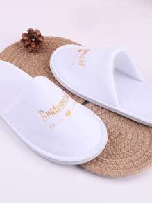 1PC Disposable Slippers Bride Bridesmaids Wedding Studio Hotel Wedding Party Slippers, Wedding Party Accessories Travel Accessories,Wedding Items,Bridesmaid Gifts