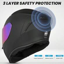 Full Face Motorcycle Helmets For Adults Men And Women DOT Street Bike Racing Helmet With Tinted Visor Model MD-813