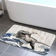 Beach Bathroom Rugs, Coral Ocean Themed Bath Mats For Bathroom, Bathroom Mats Rugs, Tropical Starfish Seahorse Conch Bath Rugs 16X24in Home Bathroom Decor Floor Carpet Outdoor Rug Door Mat Fall Decor Bathroom Accessories Back To School Entryway Decor - Cat - View 2