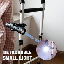 1pc Elderly Bedside Bed Guard Rails Punch Free Wake Up Booster, Armrest Beside The Bed Bathroom Elderly Assisted, Get Up Aids, Easy Riser Bed Rail Assist Bar Handle With Storage Pouch - màu đen - Xem 8