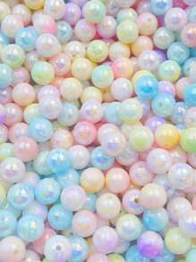 100/50/25 hạt Acrylic hình nàng tiên cá nhiều màu 6-10mm dùng làm đồ trang sức DIY, vòng tay, vòng cổ, đồ thủ công - Màu hỗn hợp/8mm - Xem 9