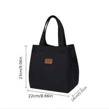 1 pieza Bolsa de almuerzo portátil y ligera, conveniente para guardar el almuerzo en la escuela, oficina, picnics, con asa para llevar